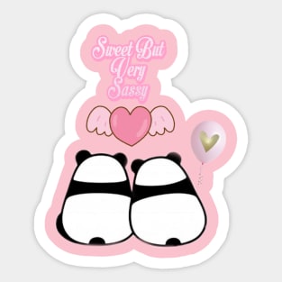 Panda couple Sticker